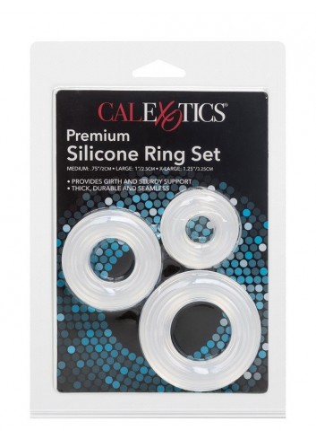 Zestaw 3 Pierścieni Zaciskowych Na Penisa Premium Silicone Ring Set