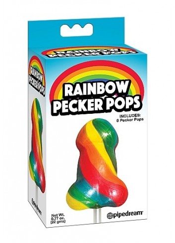 Cukierkowe Penisy Rainbow Pops 6 pack