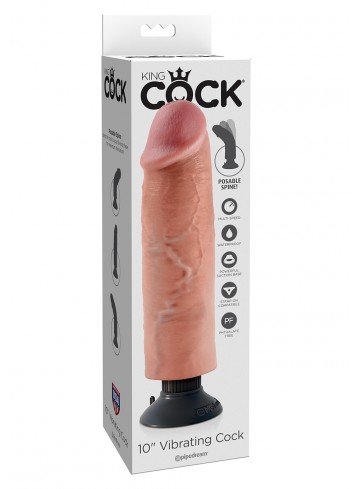 Realistyczny Wibrator King Cock z wibracjami 22 cm