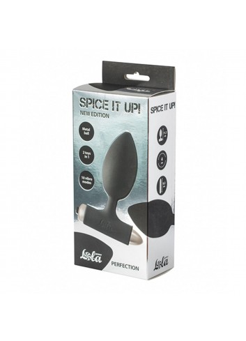 Vibrating Anal Plug Spice it up New Edition Perfection Black