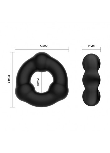 Silikonowy pierścień erekcyjny czarny