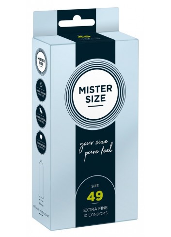 Prezerwatywy na wymiar Mister size 49 dla obwodu 10 - 11 cm
